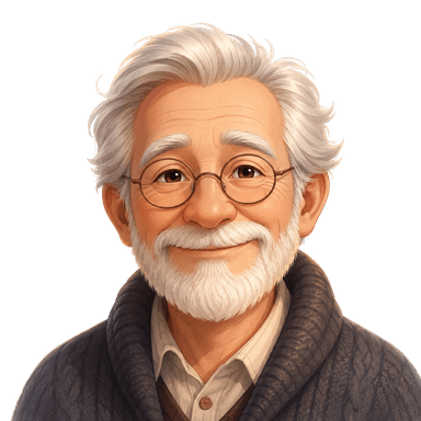 Illustriertes Portrait der Erzählstimme Opa Udo